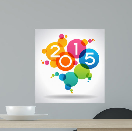 Vector 2015 Happy New Year background Wall Decal