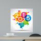 Vector 2015 Happy New Year background Wall Decal