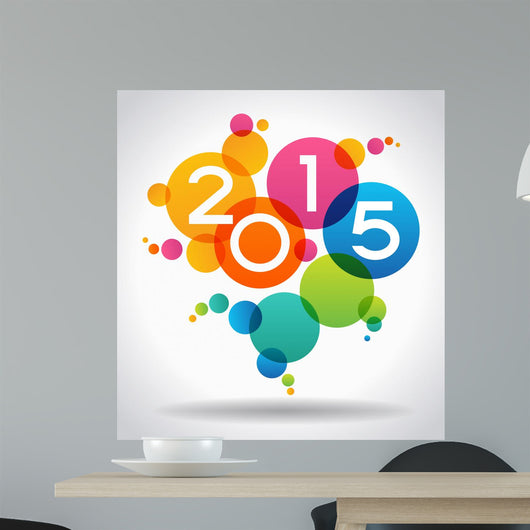 Vector 2015 Happy New Year background Wall Decal
