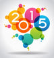 Vector 2015 Happy New Year Background Wall Decal
