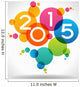 Vector 2015 Happy New Year background Wall Decal