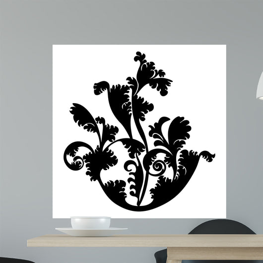 Silhouette Black Design Plant Wall Decal