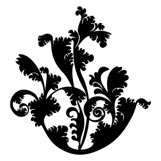Silhouette Black Design Plant Wall Decal