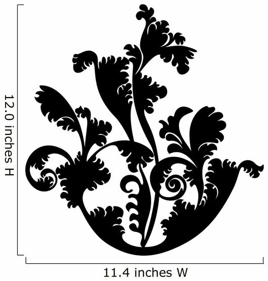 Silhouette Black Design Plant Wall Decal