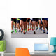 runners to race to the finish line of the marathon Wall Mural