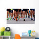 runners to race to the finish line of the marathon Wall Mural