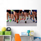 runners to race to the finish line of the marathon Wall Mural