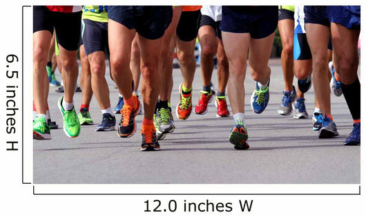runners to race to the finish line of the marathon Wall Mural