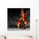 The burning guitar Wall Mural