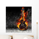 The burning guitar Wall Mural