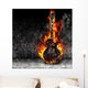 The burning guitar Wall Mural