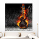 The burning guitar Wall Mural