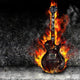 The Burning Guitar Wall Decal