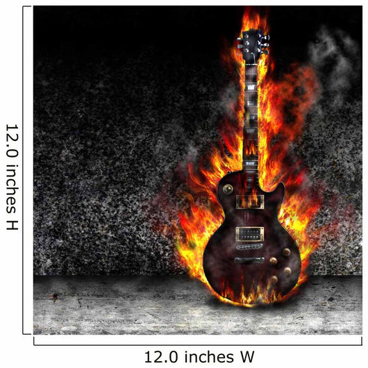 The burning guitar Wall Mural