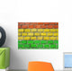 rasta flag on brick wall Wall Mural