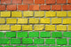 Rasta Flag On Brick Wall - Wall Decal