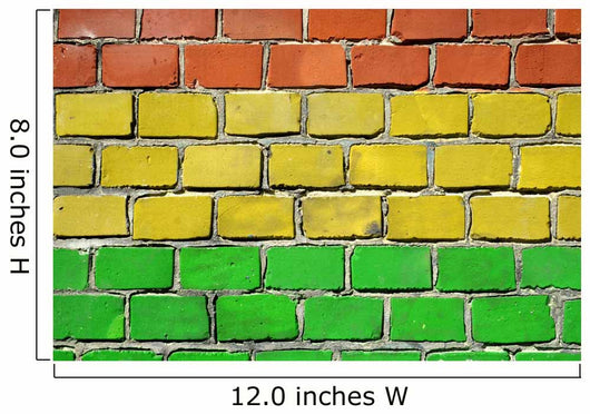 rasta flag on brick wall Wall Mural