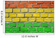 rasta flag on brick wall Wall Mural