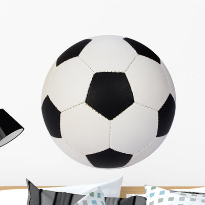 Soccer Ball Wall Decal shown on a wall