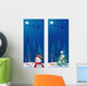 Christmas night vertical banners Wall Decal