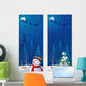 Christmas night vertical banners Wall Decal