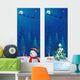 Christmas night vertical banners Wall Decal
