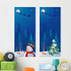 Christmas night vertical banners Wall Decal