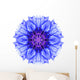 Blue Cornflower Mandala Flower Wall Decal