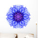 Blue Cornflower Mandala Flower Wall Decal