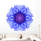 Blue Cornflower Mandala Flower Wall Decal