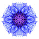 Blue Cornflower Mandala Flower Wall Decal