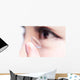 human eye and contact lens Wall Mural