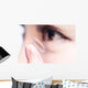 human eye and contact lens Wall Mural