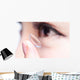 human eye and contact lens Wall Mural