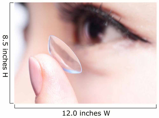 human eye and contact lens Wall Mural