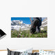 man hiking in mountains Wall Mural