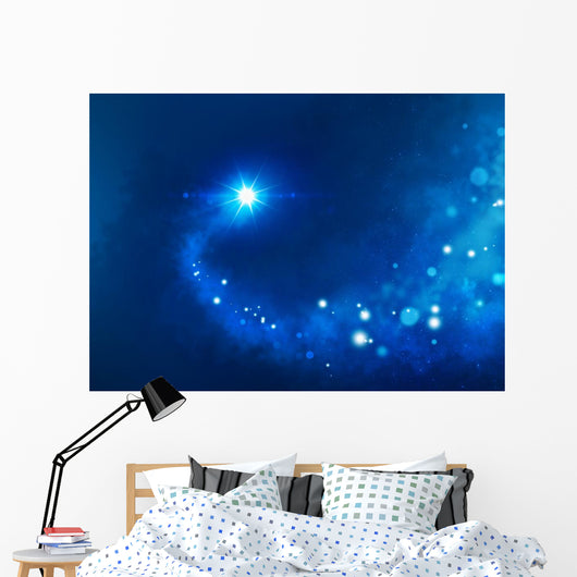 blue lucky star Wall Mural