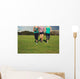Three women running in the park Wall Mural