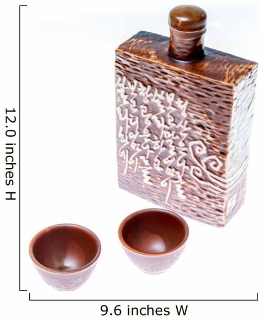 Soju decanter with two glasses Wall Decal
