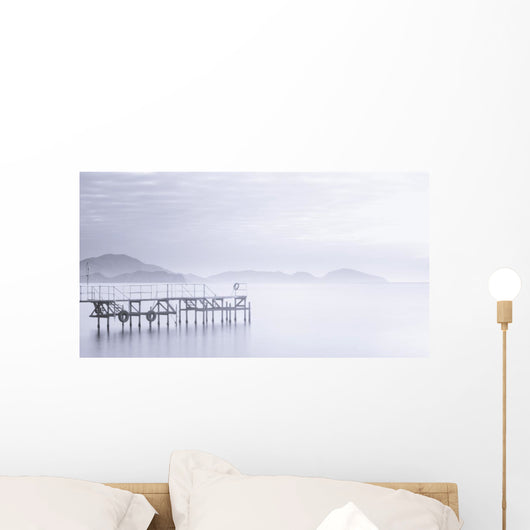 Calm morning on a pier Wall Mural