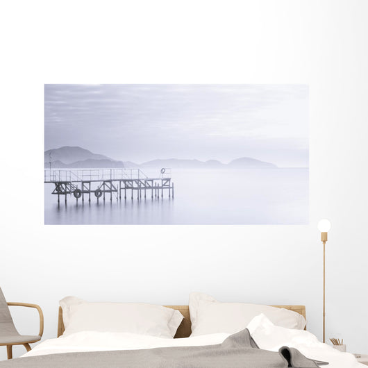 Calm morning on a pier Wall Mural