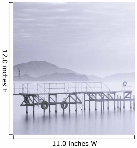 Calm morning on a pier Wall Mural