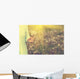 Woman with bunch of dandelion flowers in hand Wall Mural