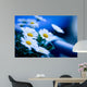 Margeriten Blau Wall Mural