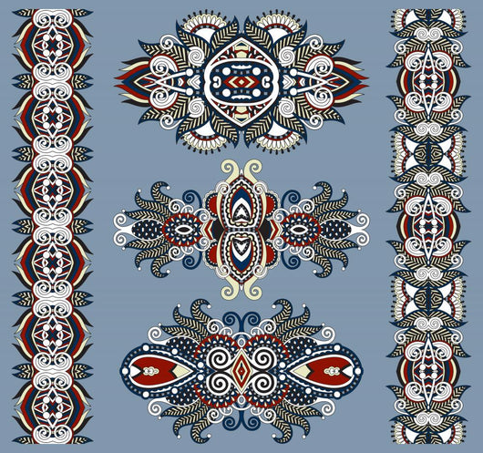 Ornamental Floral Adornment Wall Decal