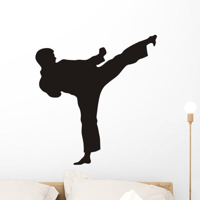 Karate Wall Decal shown on a wall