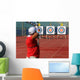 Bow and arrow in the hands of an archer Wall Mural