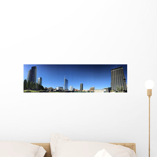 Skyline grattacieli Milano, Porta Nuova, Italia, panoramica Wall Mural