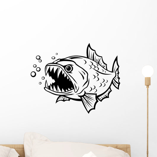 Angry fish Wall Decal