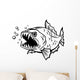 Angry fish Wall Decal